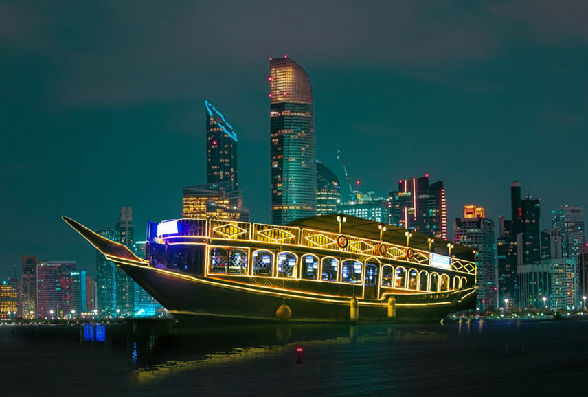 Abu Dhabi City Tour With Dhow Cruise Dubai Marina